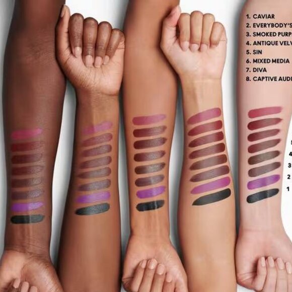 MAC Macximal Matte 'Sin' Lipstick Ltd Edition Gold Standard Tube-New No Box - Picture 4 of 5